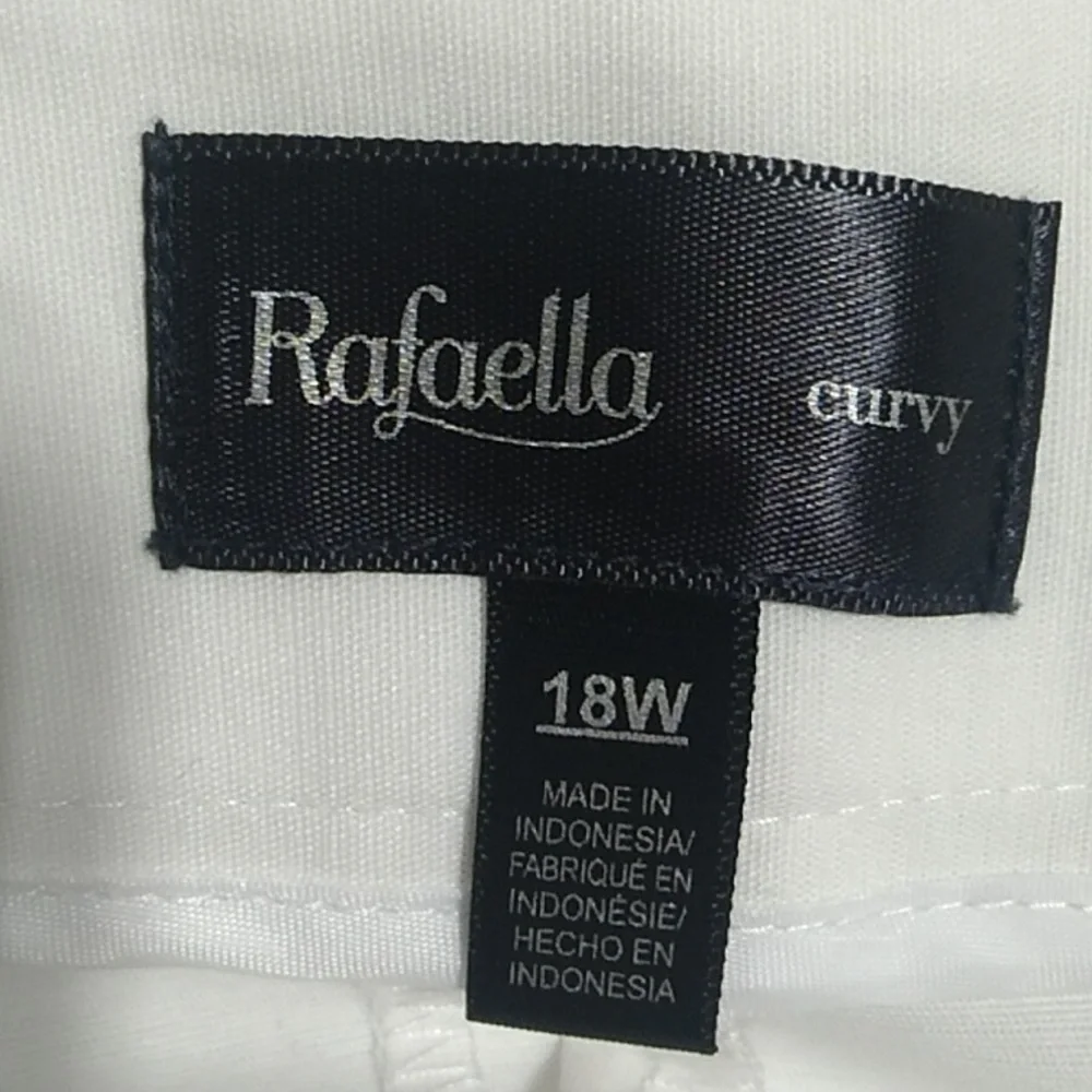 SALE! NWT Rafaella Curvy Straight Leg White Sportswear Pants Sz.18W (BX43) - Picture 11 of 15